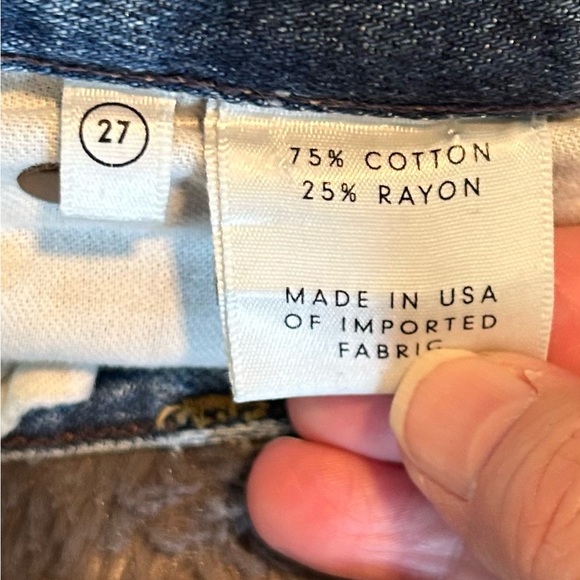 GRLFRND Distressed Blue Cropped Women's Jeans - Picture 8 of 9